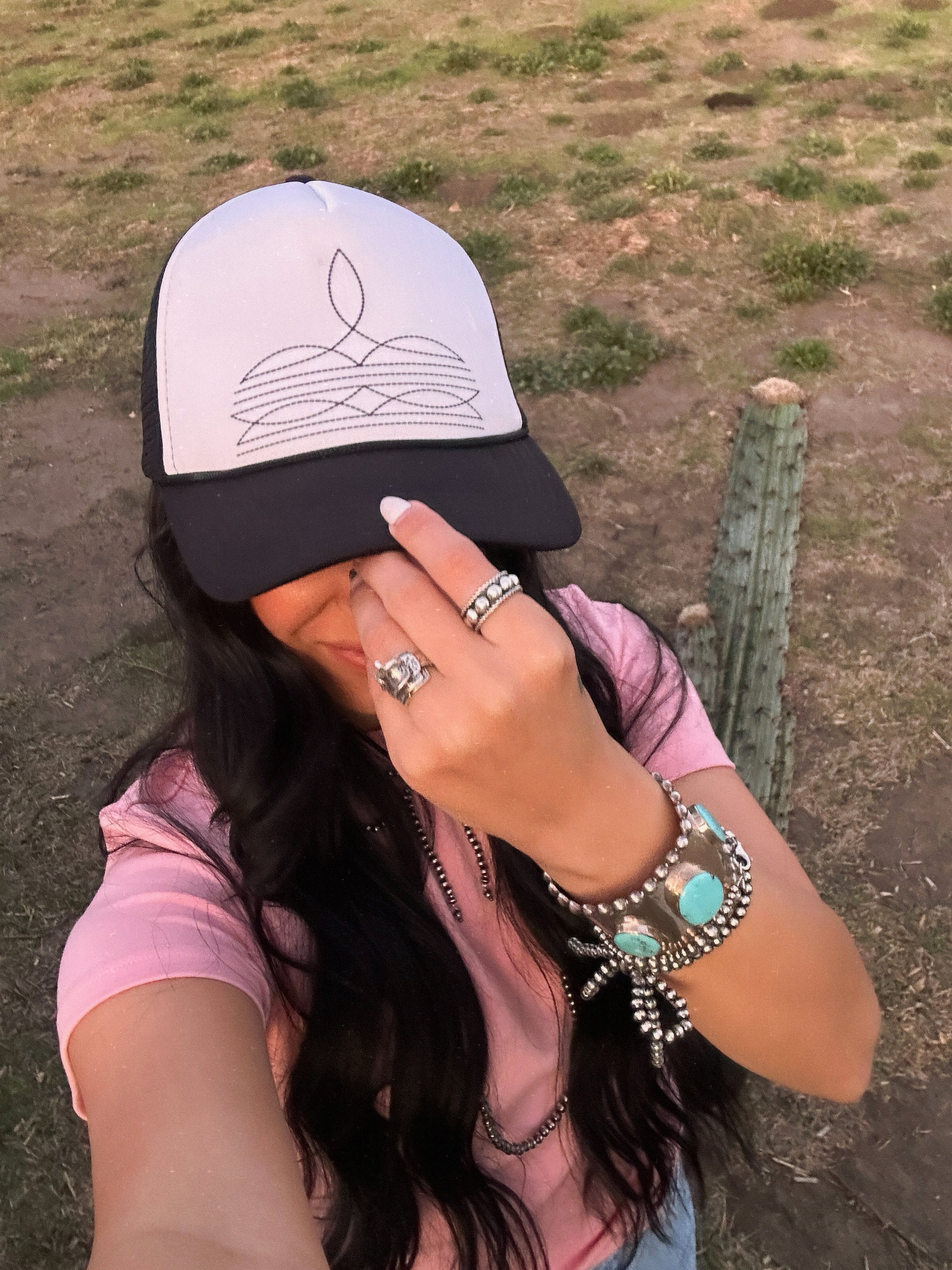 Boot Stitch Trucker Hat