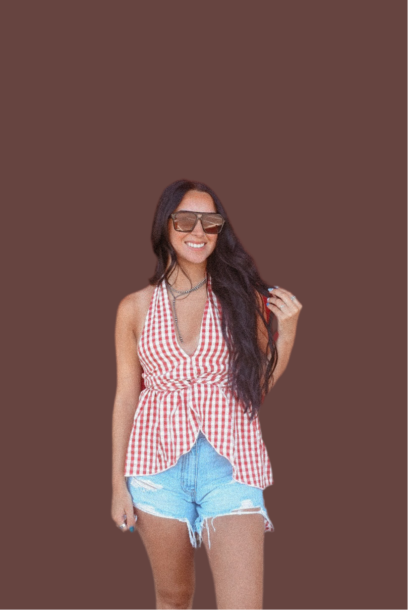 Blair Gingham Halter Top