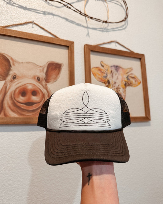 Boot Stitch Trucker Hat