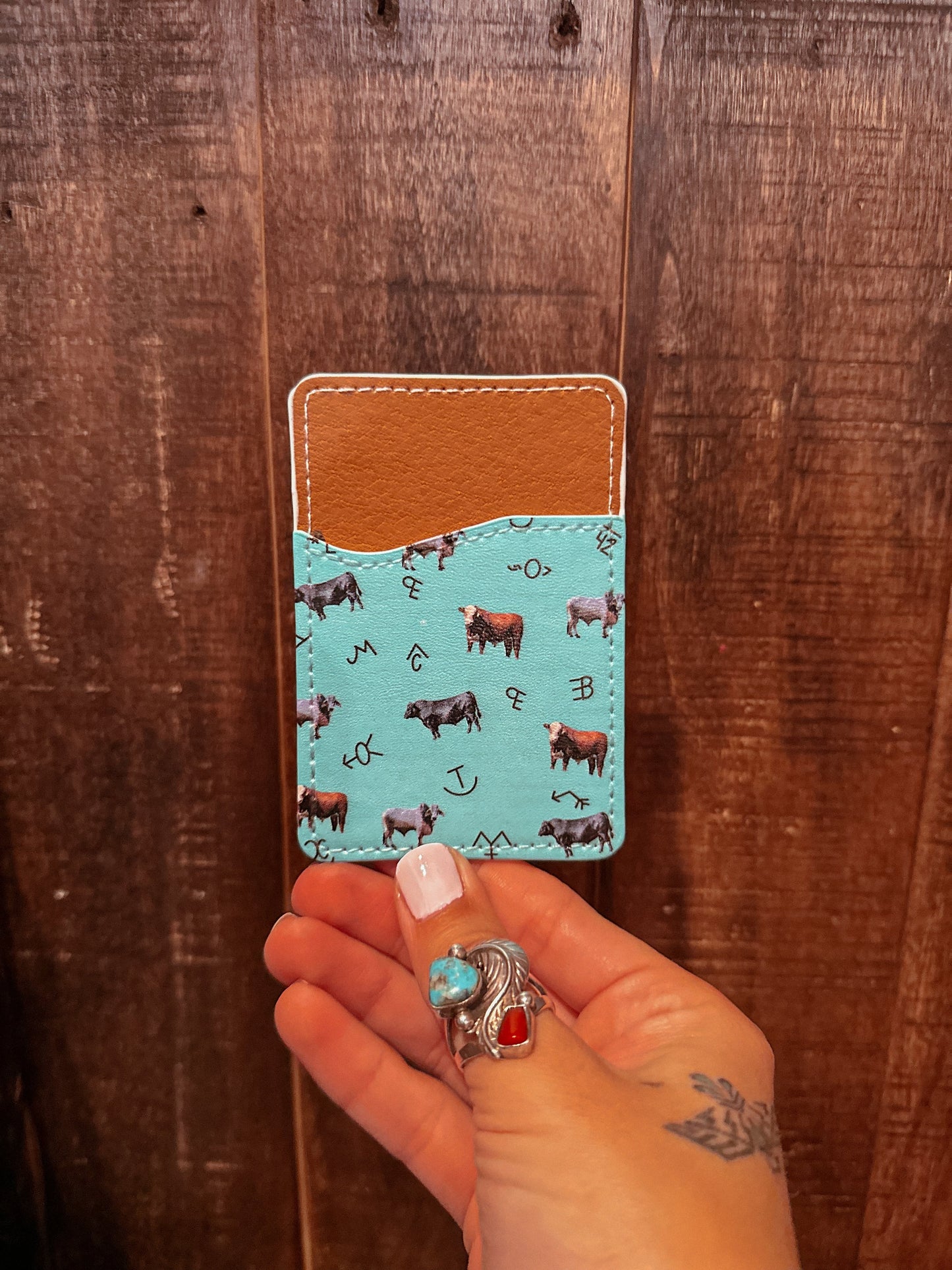 Western Print Phone Wallet