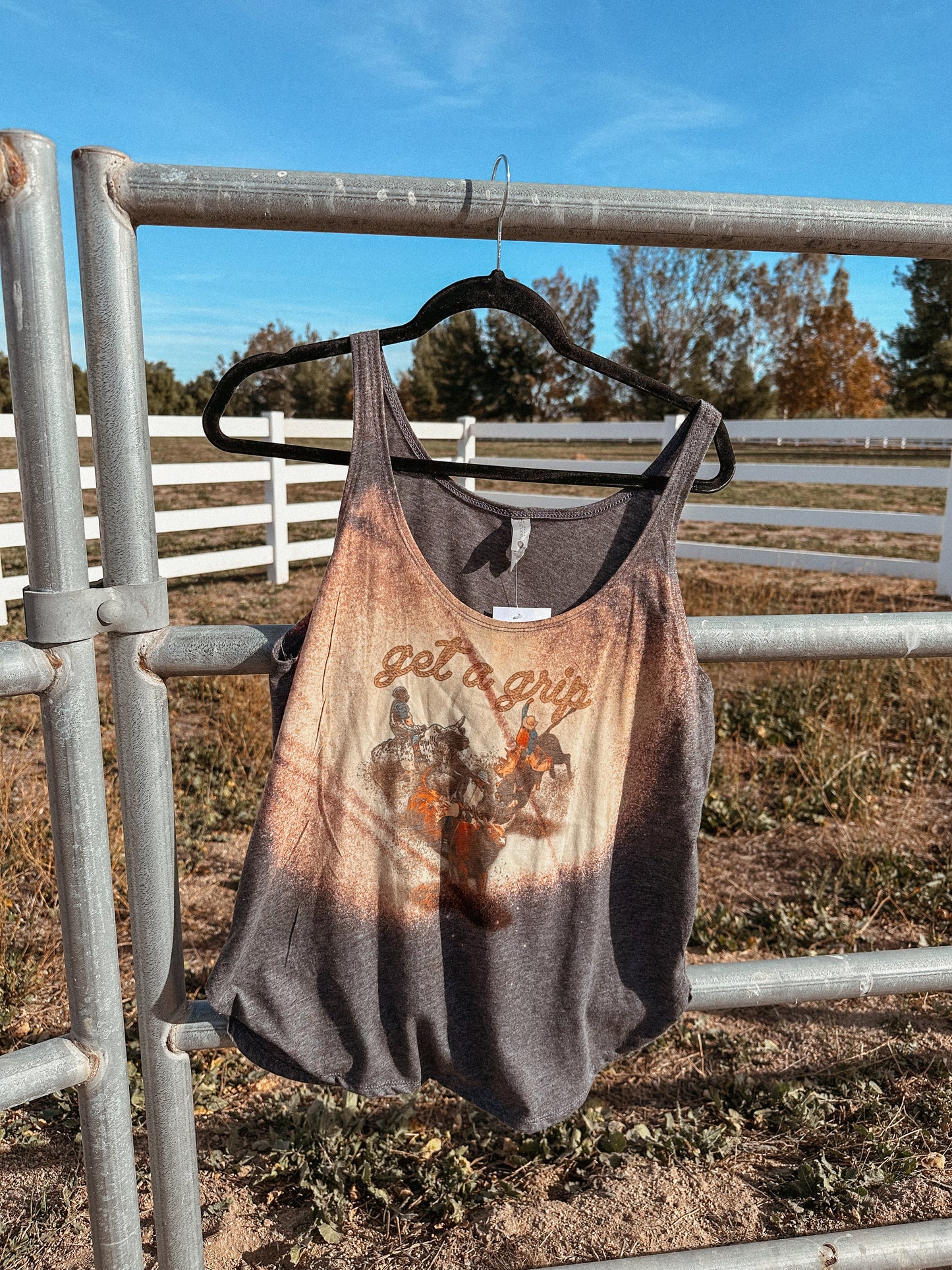 Get a Grip Bull Rider Tank// L ONLY