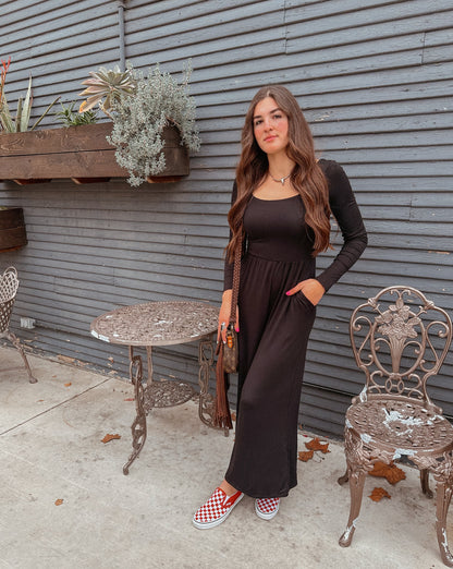 Square Neck Wide Leg Jumpsuit