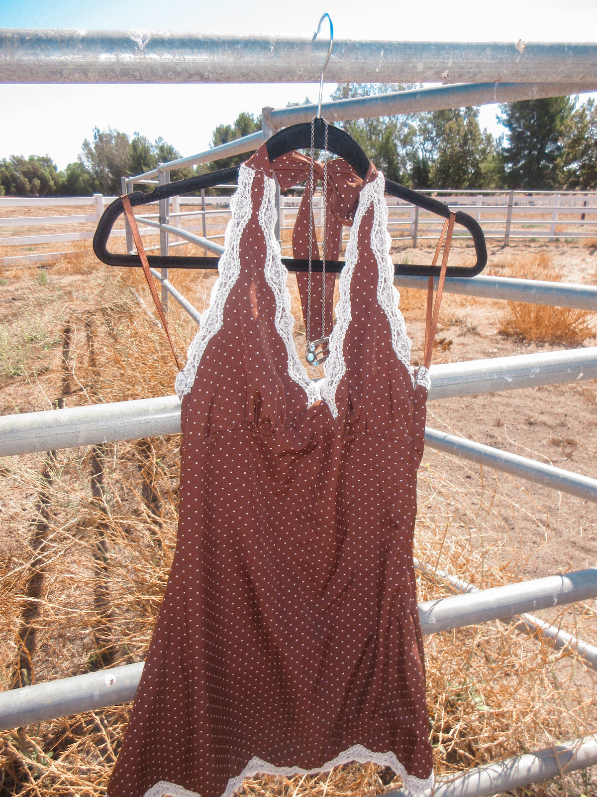 Cherie Halter Dress- Polka Dot