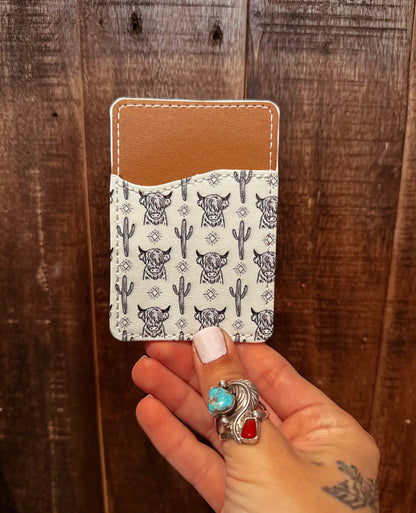 Western Print Phone Wallet