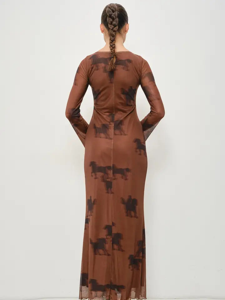 9/10 PREORDER- Roger Horse Print Dress