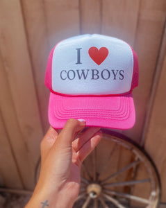 I Love Cowboys Trucker Hat